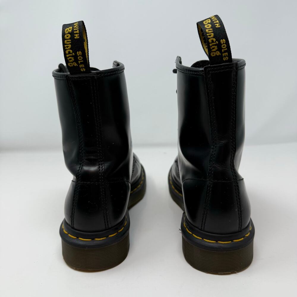 Dr. Martens 1460W Boots Women's 6 Black Smooth Leather Preppy Combat Boots EUC - Picture 7 of 16
